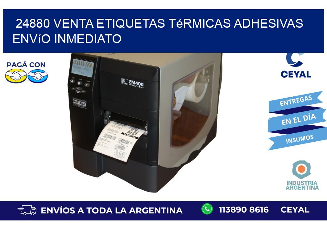 24880 venta etiquetas térmicas adhesivas envío inmediato