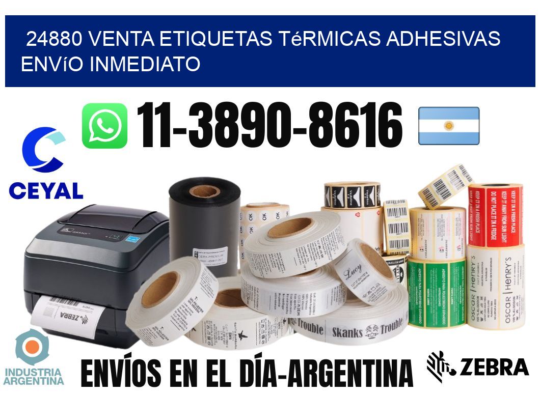 24880 venta etiquetas térmicas adhesivas envío inmediato