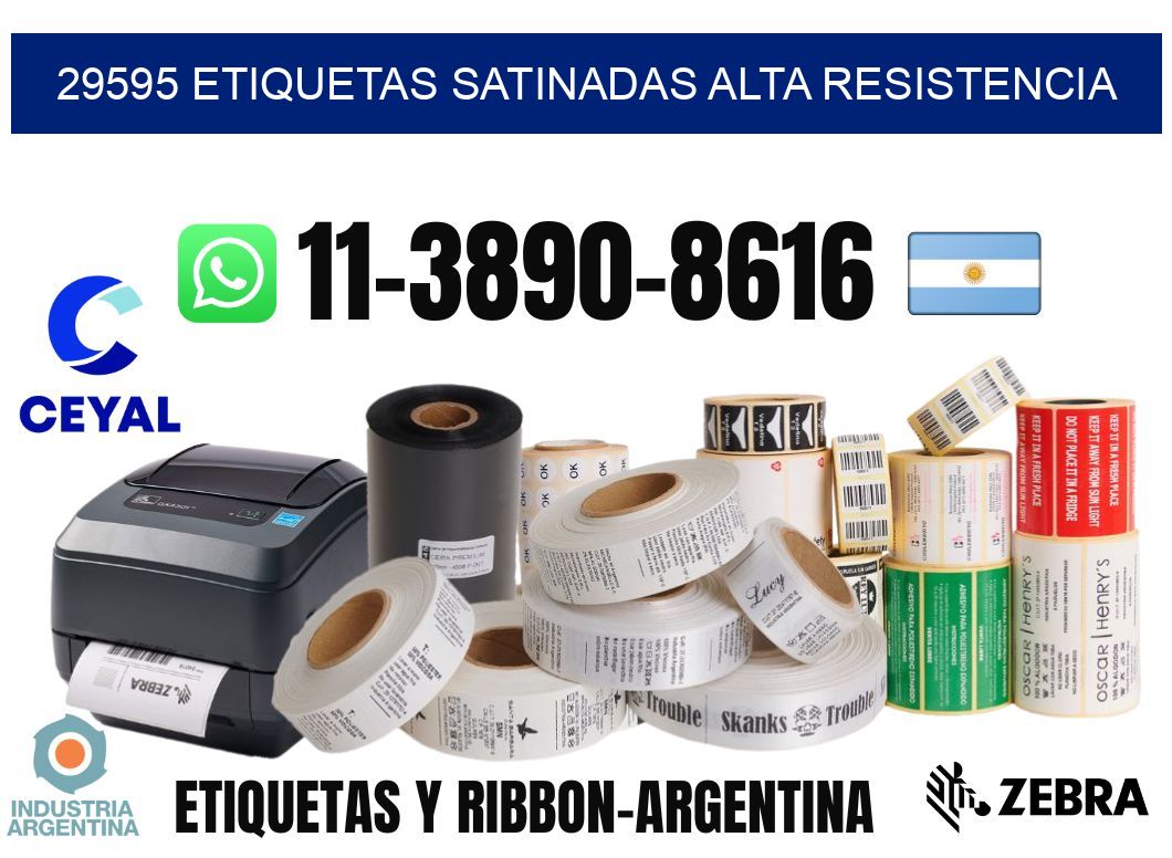 29595 etiquetas satinadas alta resistencia