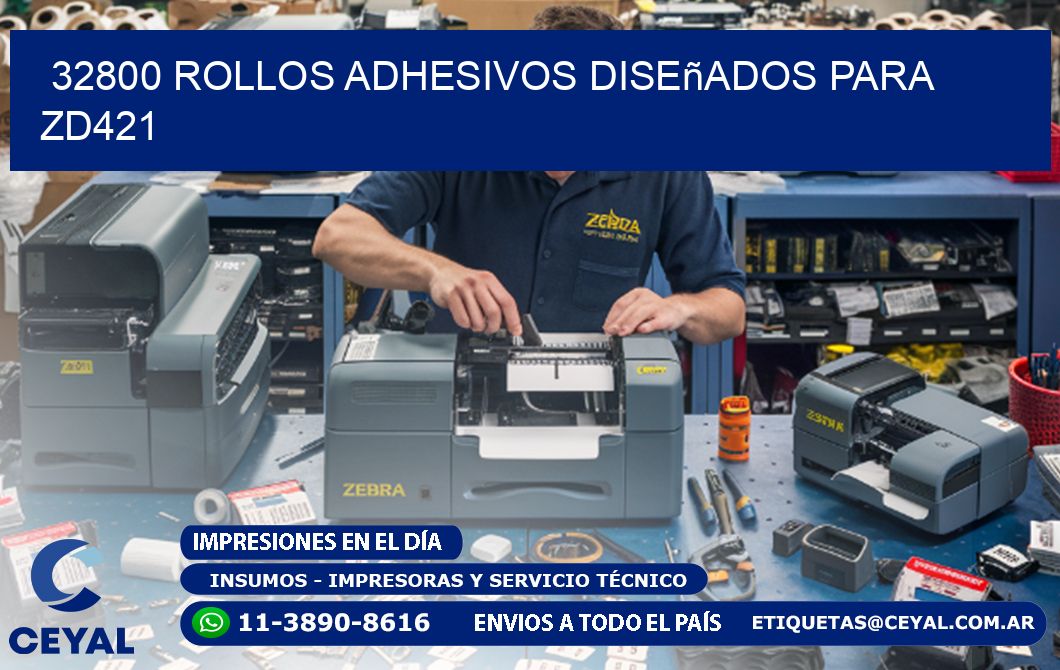 32800 rollos adhesivos diseñados para zd421