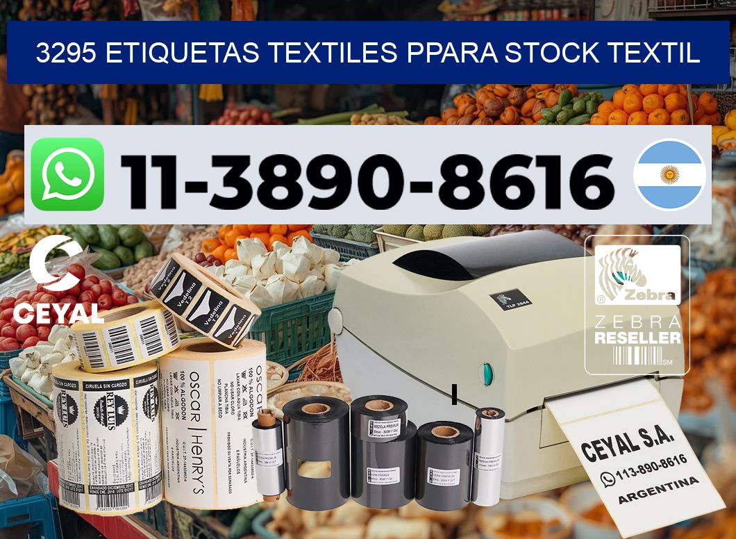 3295 Etiquetas textiles ppara stock textil