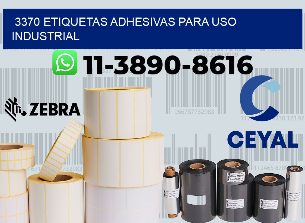 3370 Etiquetas adhesivas para uso industrial