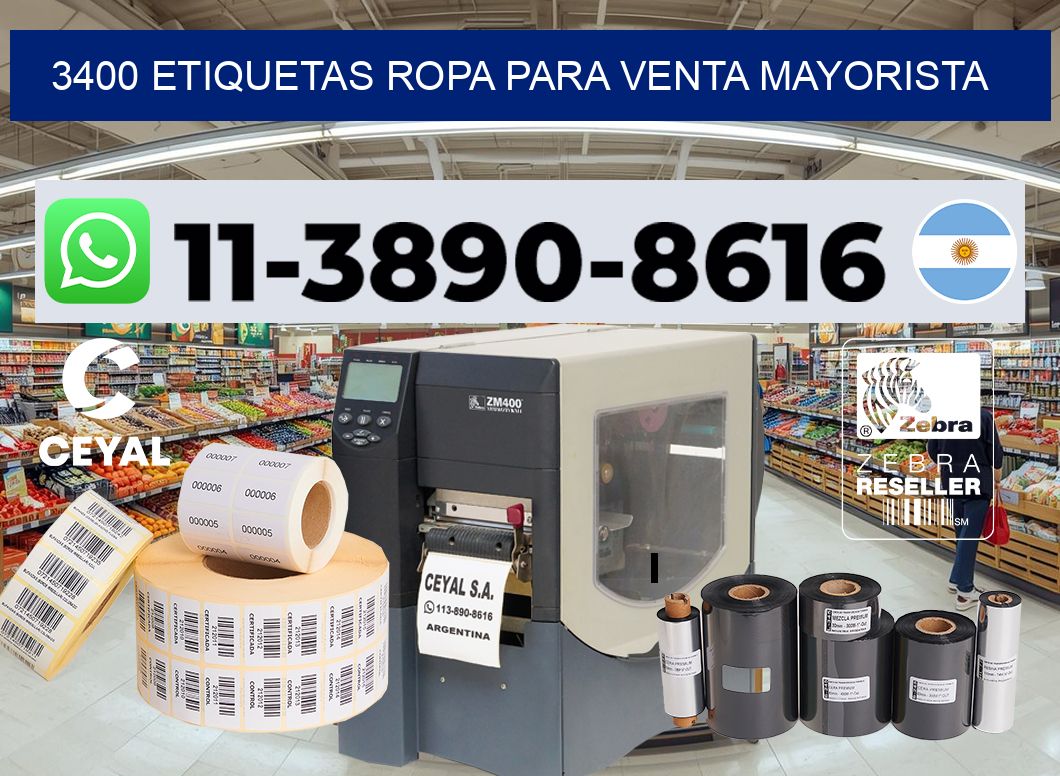 3400 Etiquetas ropa para venta mayorista