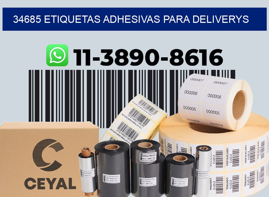 34685 etiquetas adhesivas para deliverys