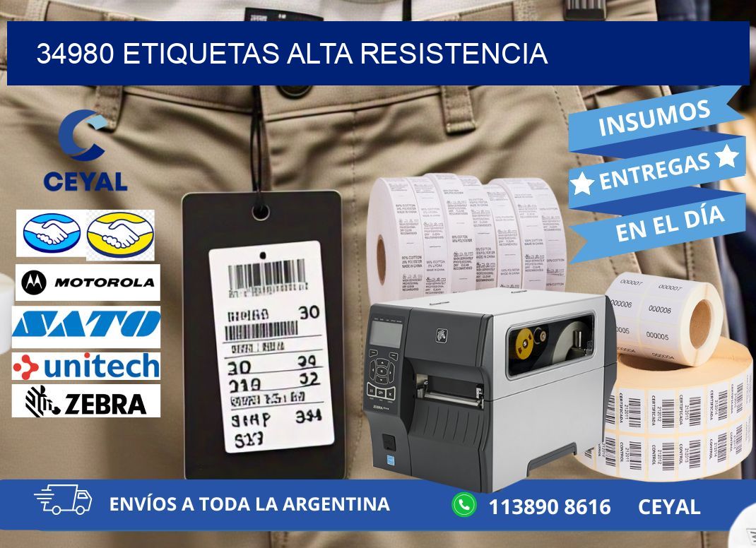 34980 etiquetas alta resistencia