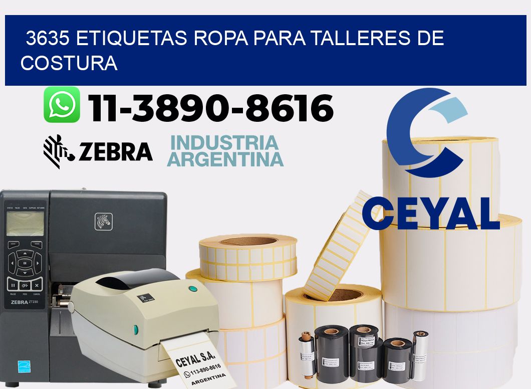 3635 Etiquetas ropa para talleres de costura