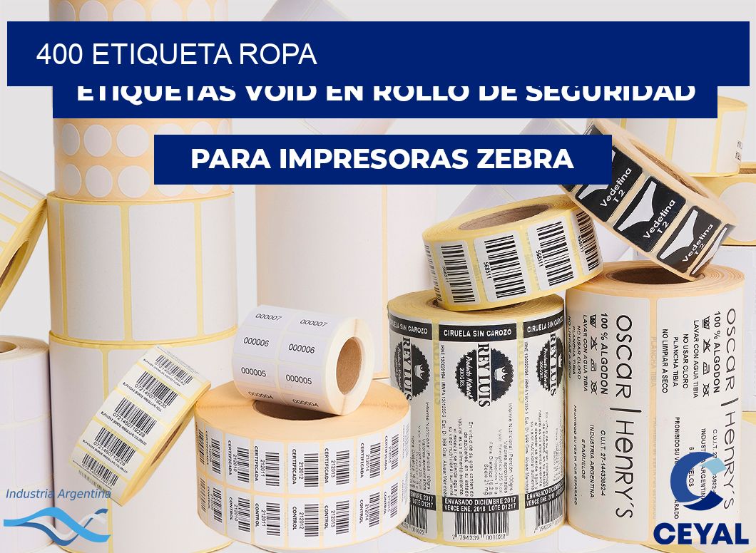 400 etiqueta ropa