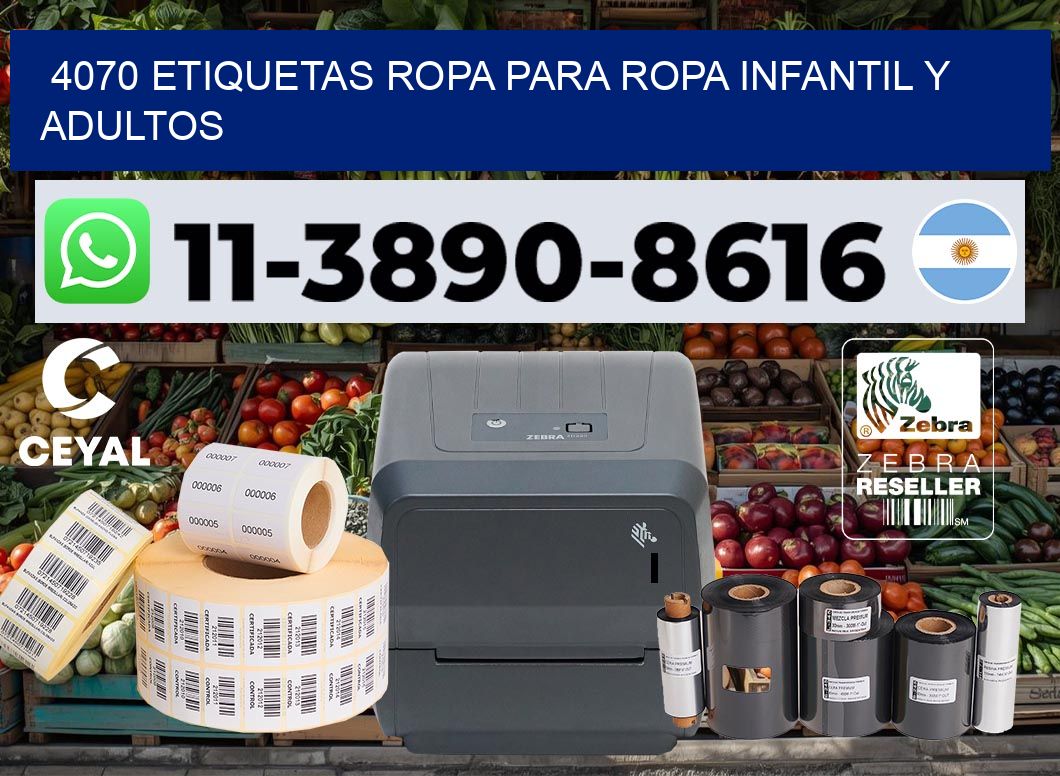 4070 Etiquetas ropa para ropa infantil y adultos