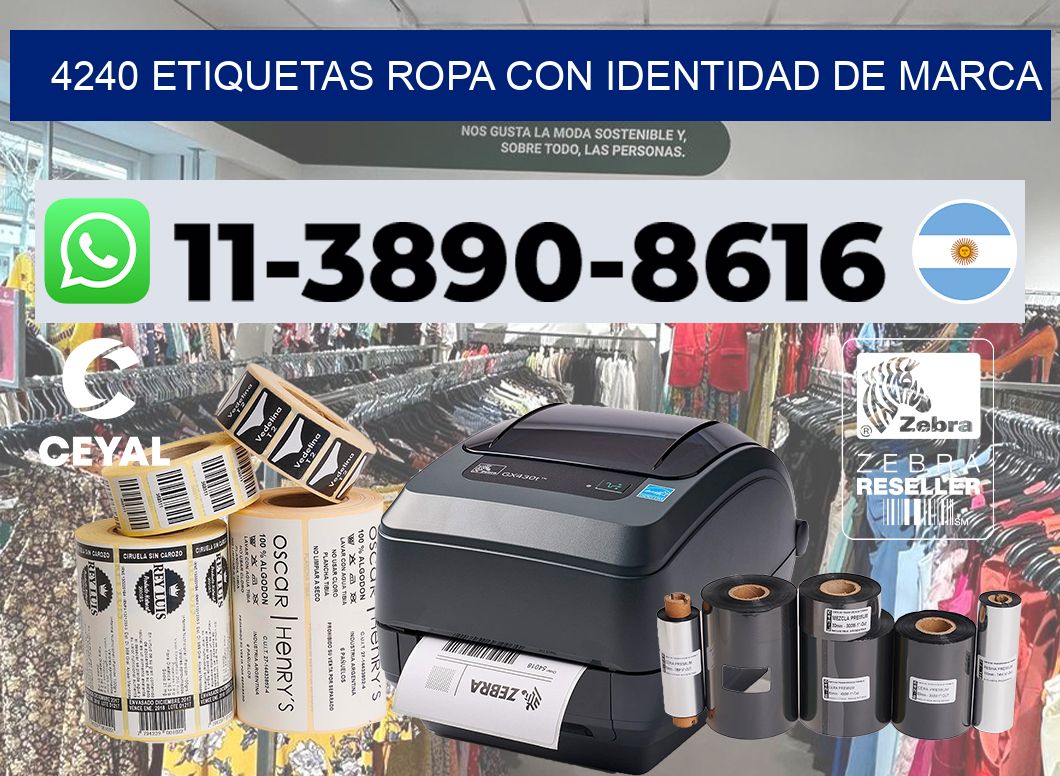 4240 Etiquetas ropa con identidad de marca