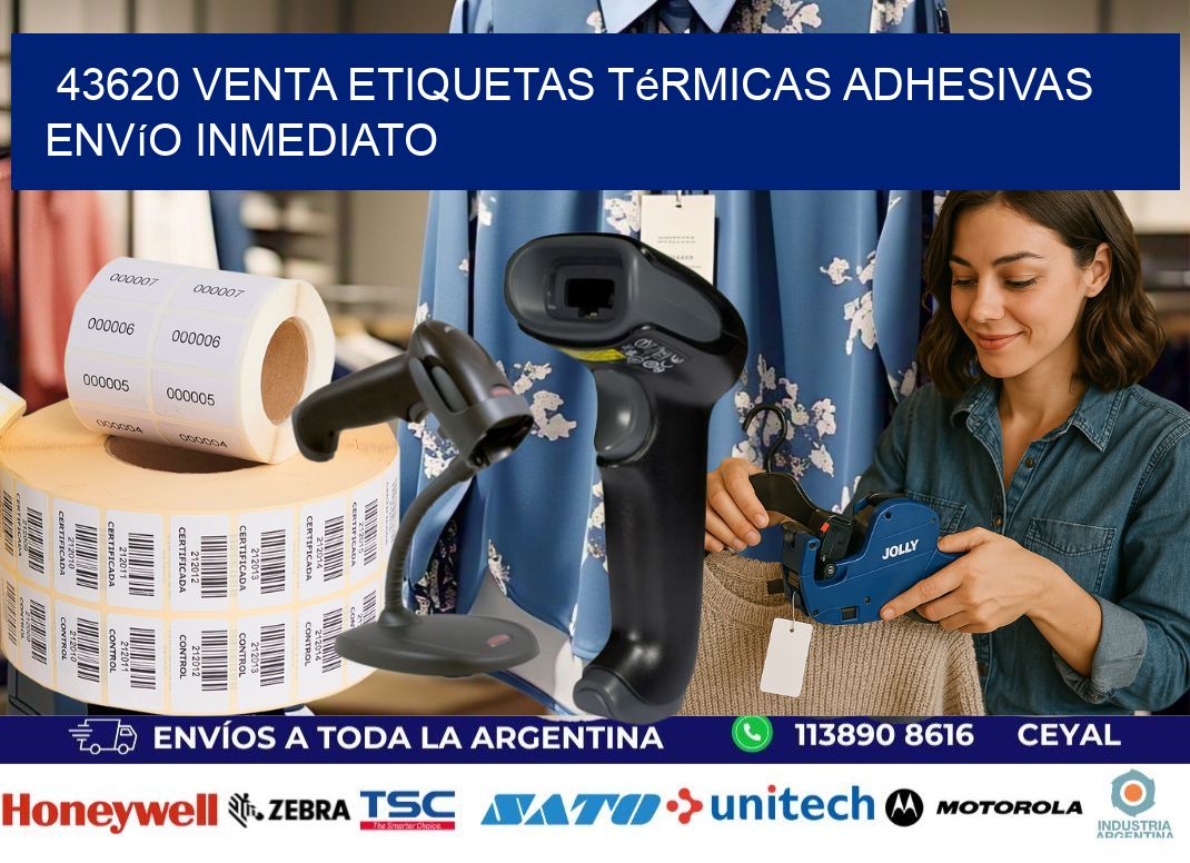43620 venta etiquetas térmicas adhesivas envío inmediato