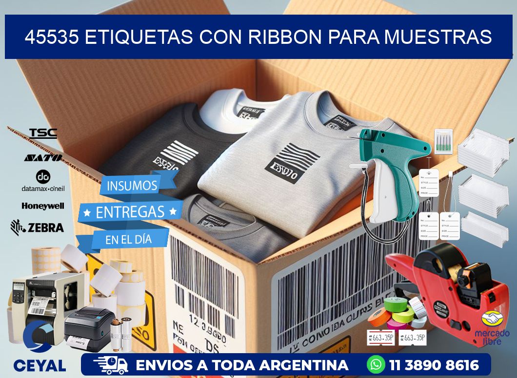 45535 etiquetas con ribbon para muestras