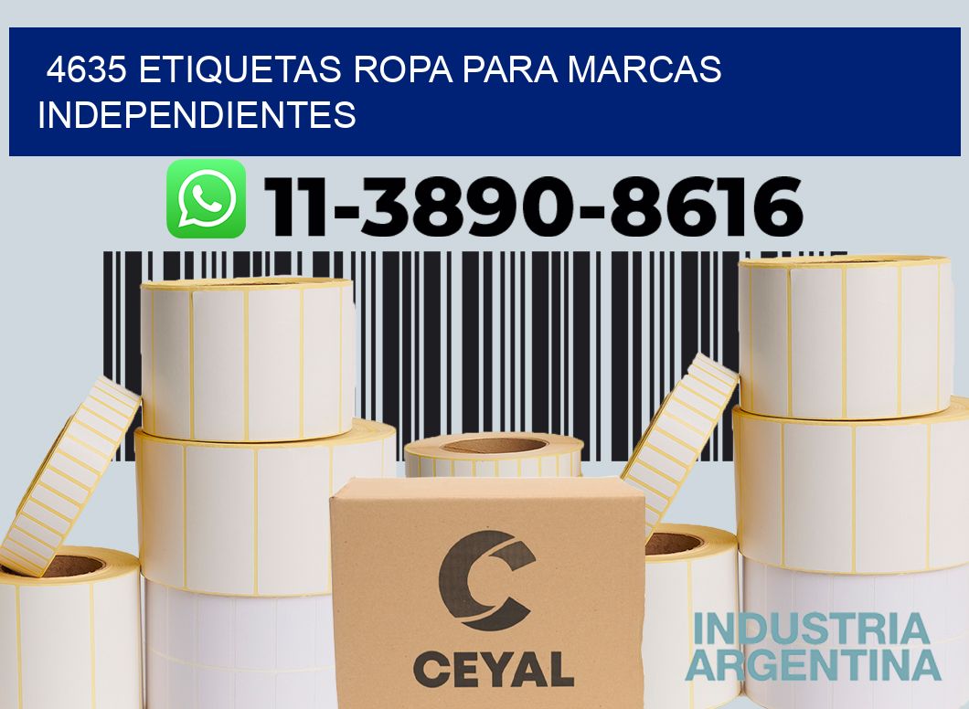 4635 Etiquetas ropa para marcas independientes