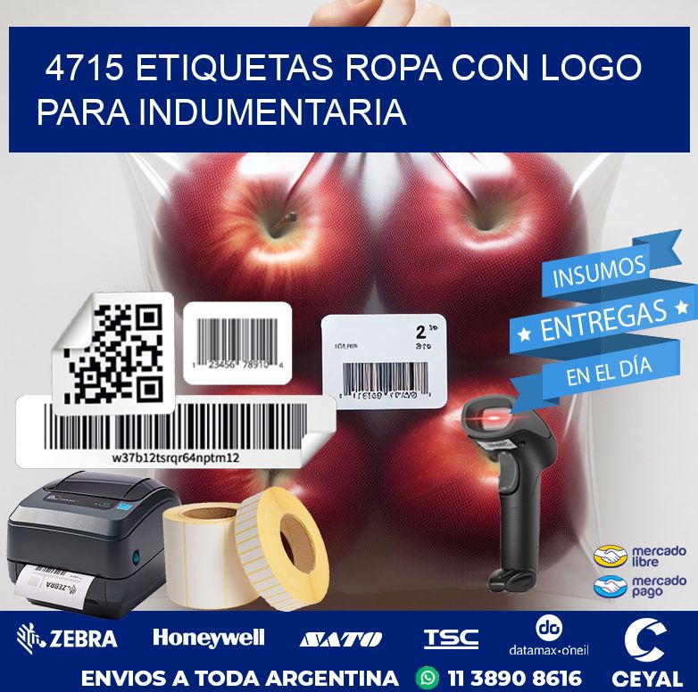 4715 Etiquetas ropa con logo para indumentaria