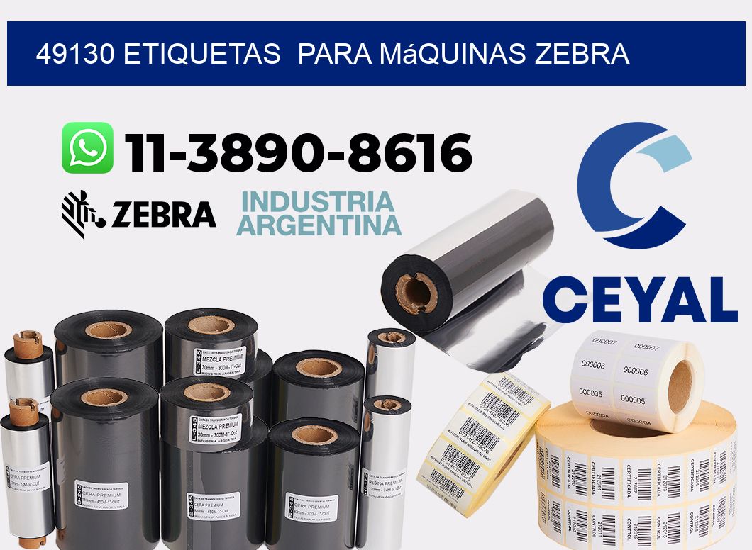 49130 etiquetas  para máquinas Zebra