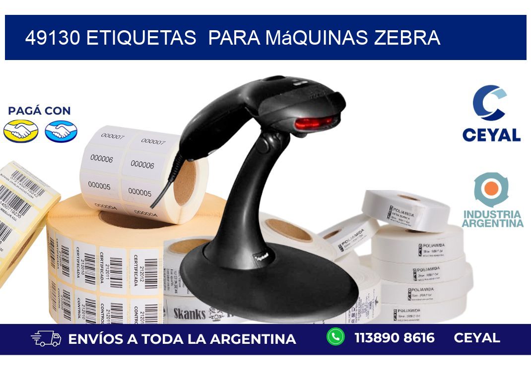 49130 etiquetas  para máquinas Zebra