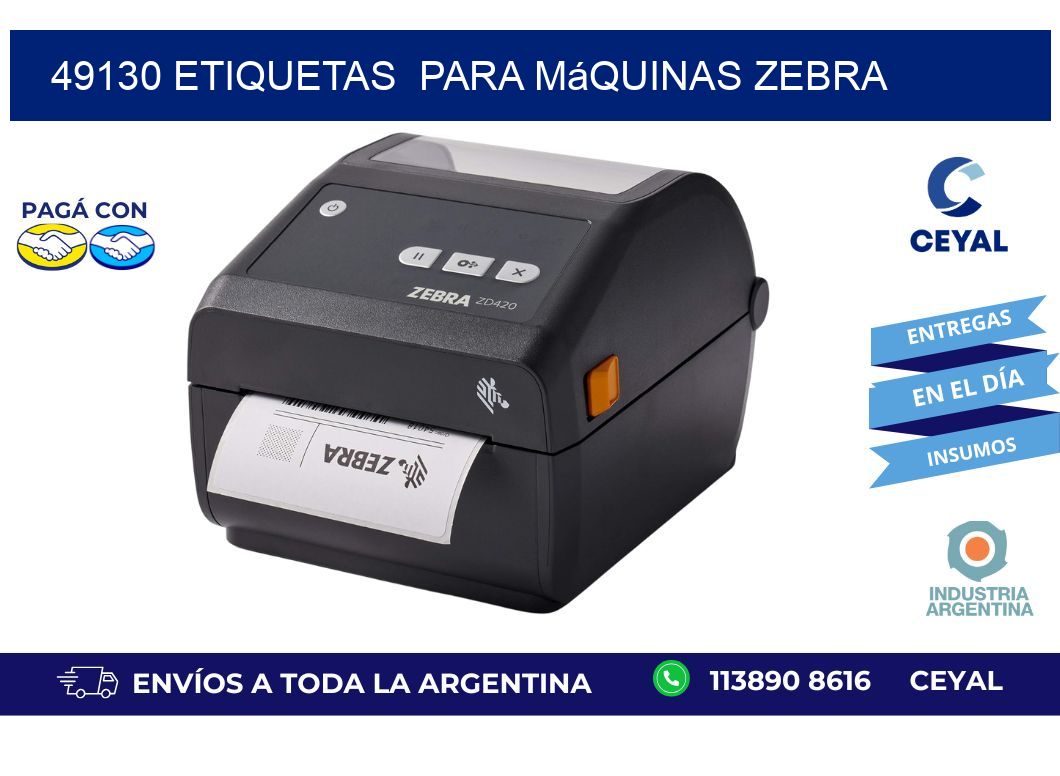 49130 etiquetas  para máquinas Zebra