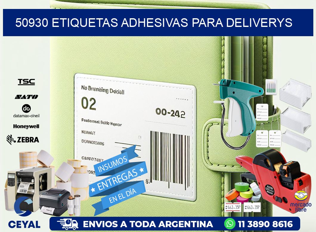 50930 etiquetas adhesivas para deliverys