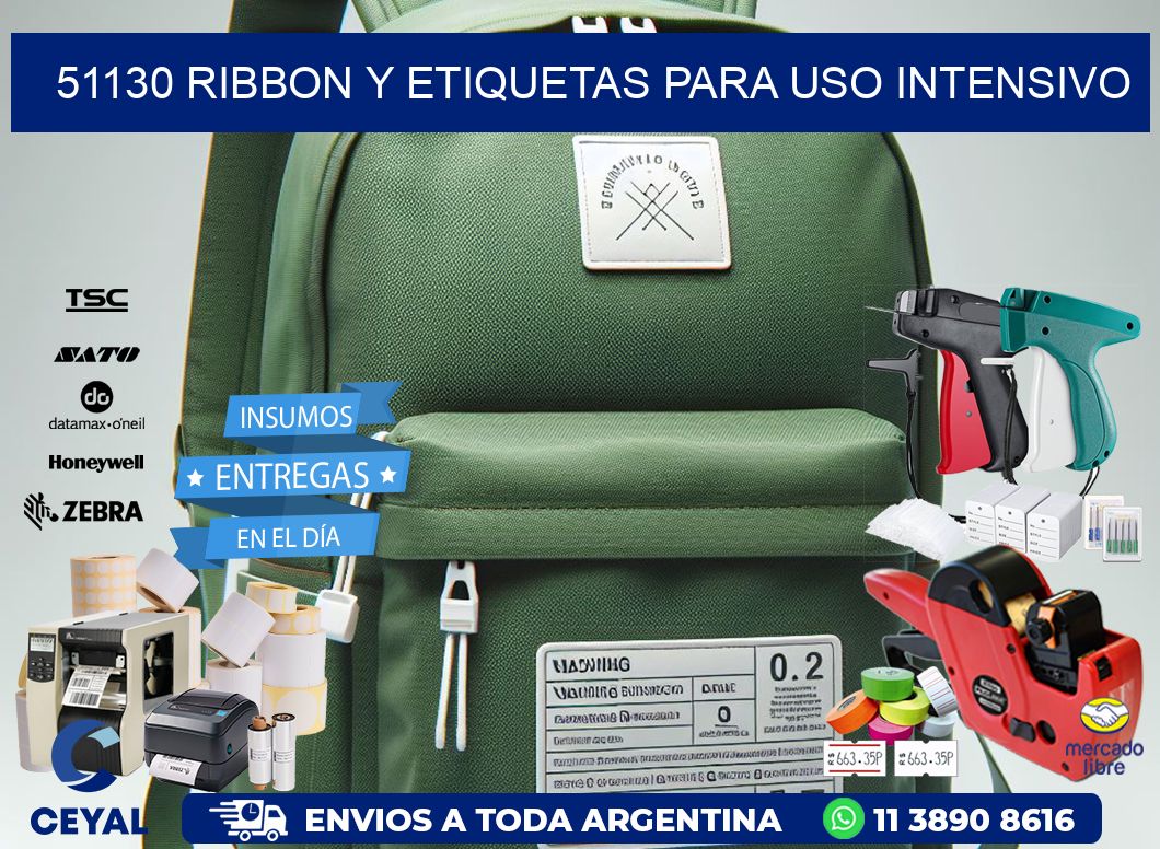 51130 ribbon y etiquetas para uso intensivo