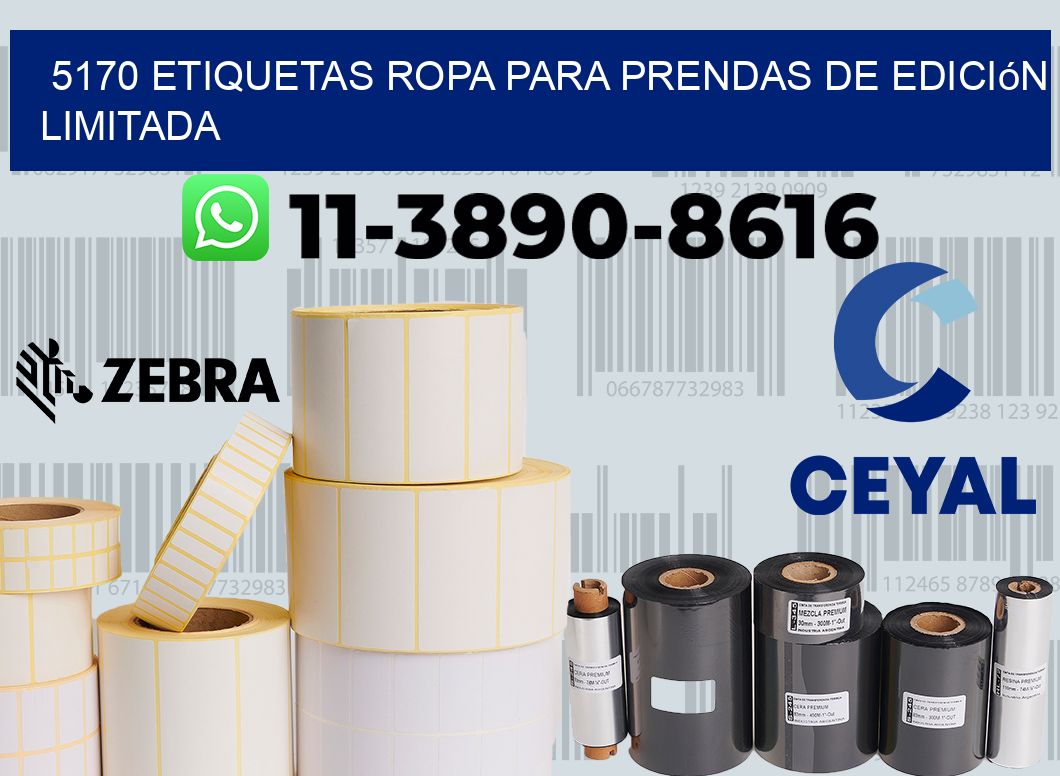 5170 Etiquetas ropa para prendas de edición limitada