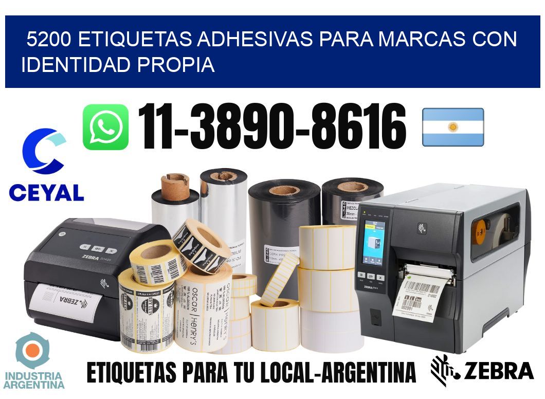 5200 Etiquetas adhesivas para marcas con identidad propia