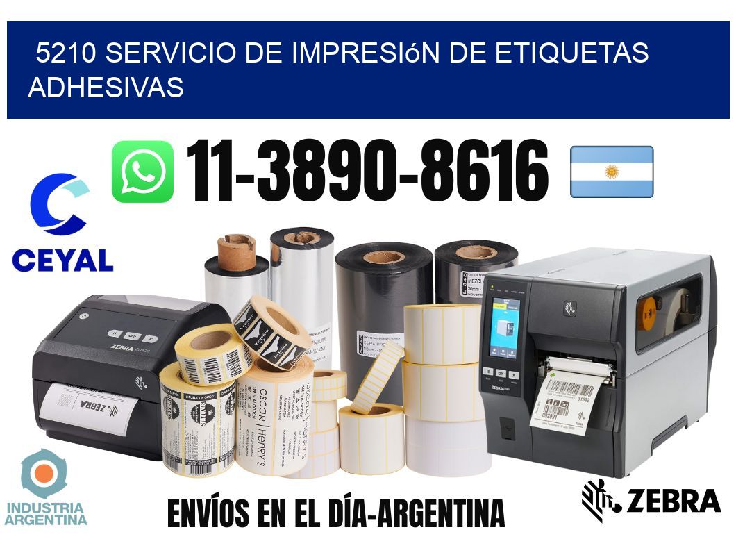 5210 Servicio de impresión de etiquetas adhesivas