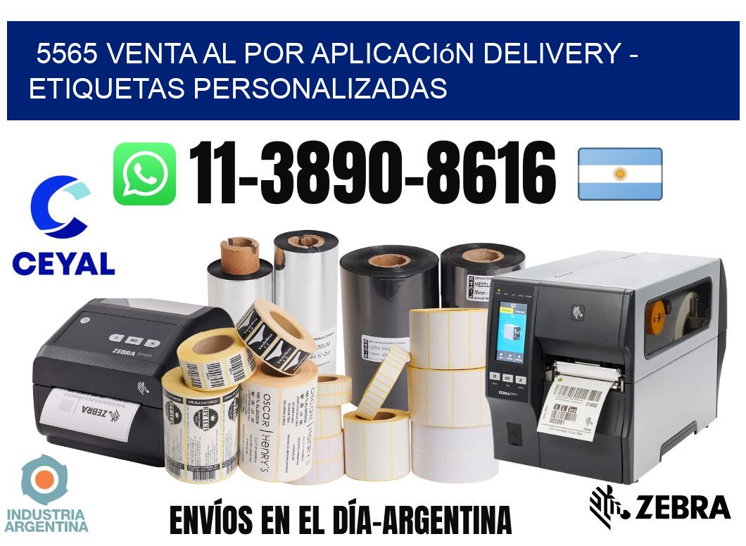 5565 Venta al Por Aplicación delivery - Etiquetas Personalizadas
