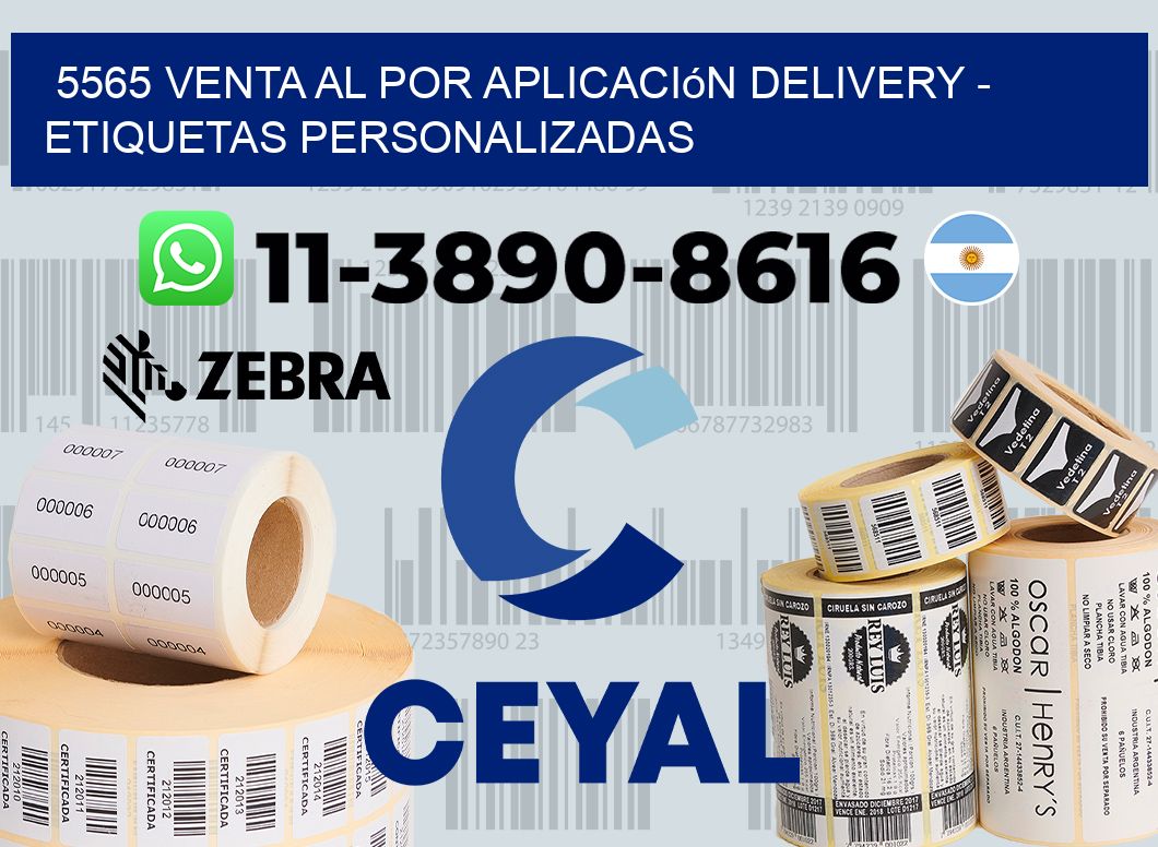 5565 Venta al Por Aplicación delivery - Etiquetas Personalizadas