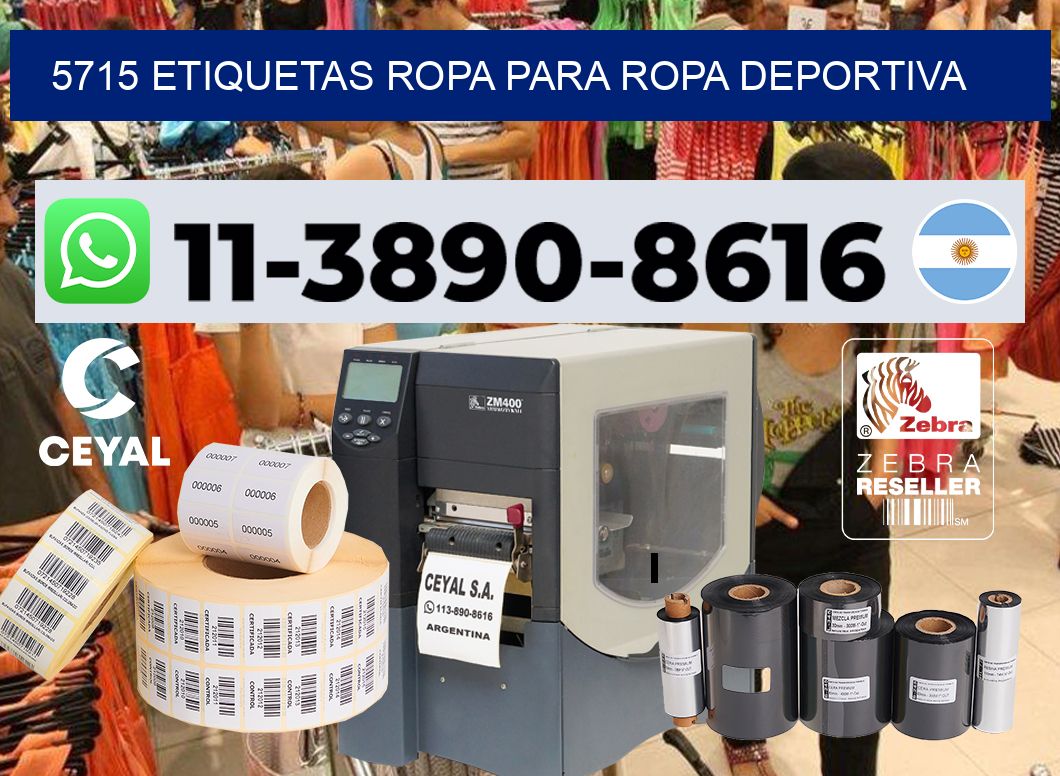 5715 Etiquetas ropa para ropa deportiva