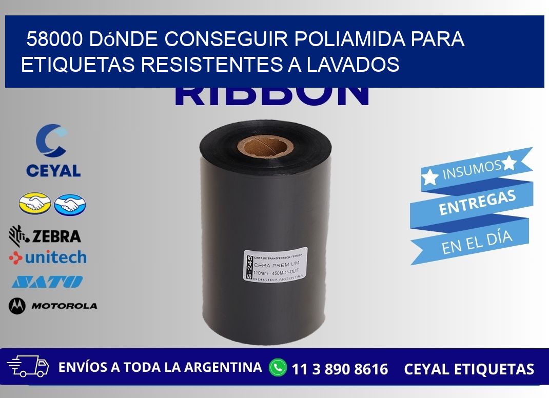 58000 dónde conseguir poliamida para etiquetas resistentes a lavados