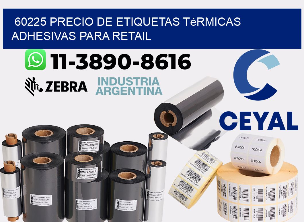 60225 precio de etiquetas térmicas adhesivas para retail