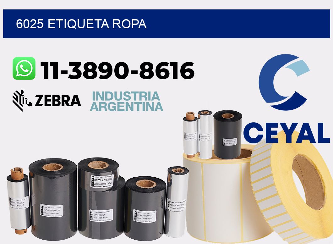 6025 etiqueta ropa