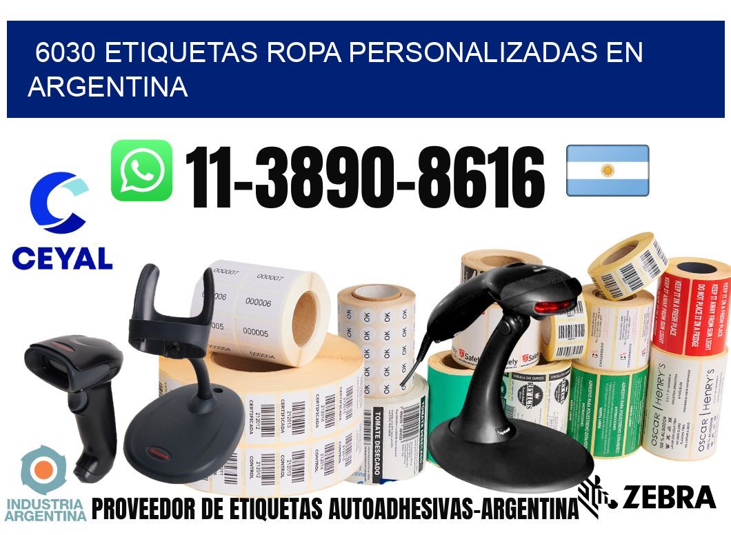 6030 Etiquetas ropa personalizadas en Argentina