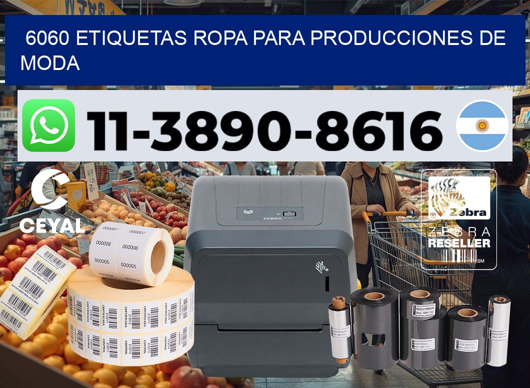 6060 Etiquetas ropa para producciones de moda
