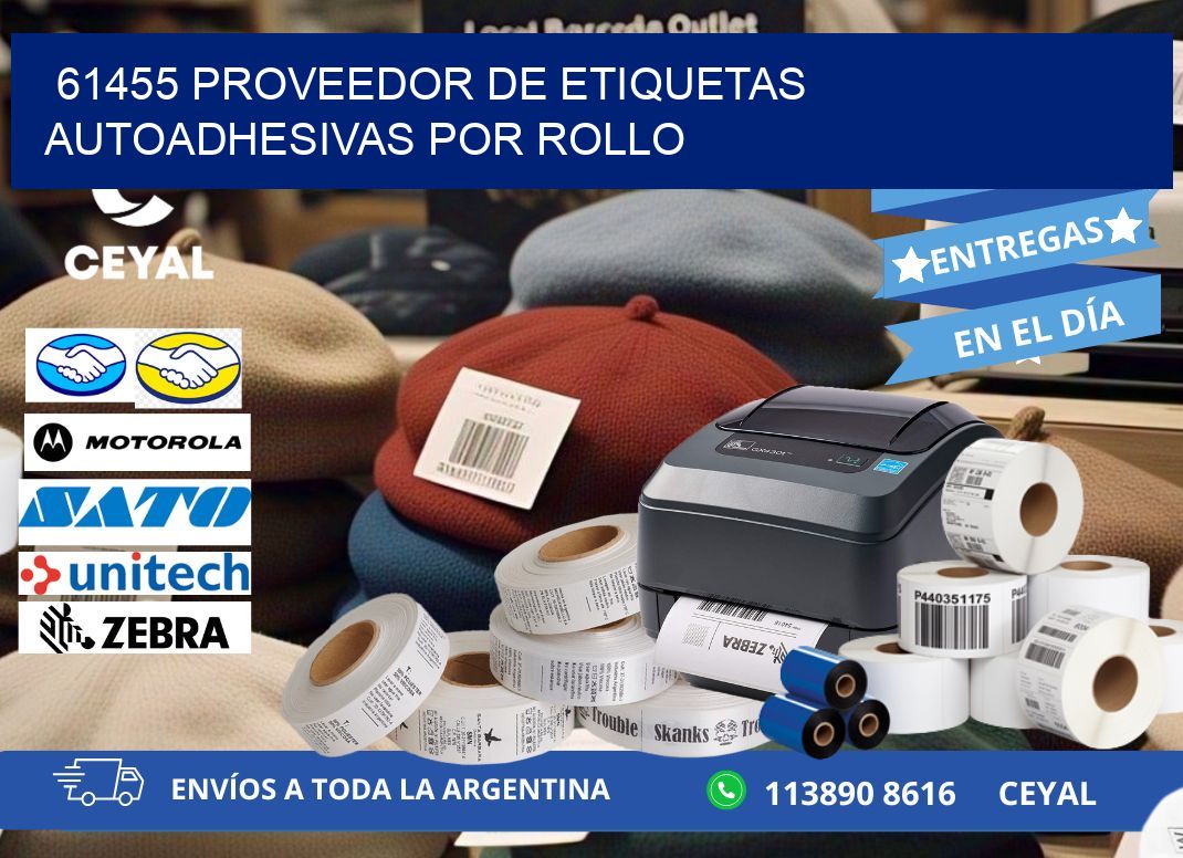 61455 proveedor de etiquetas  autoadhesivas por rollo