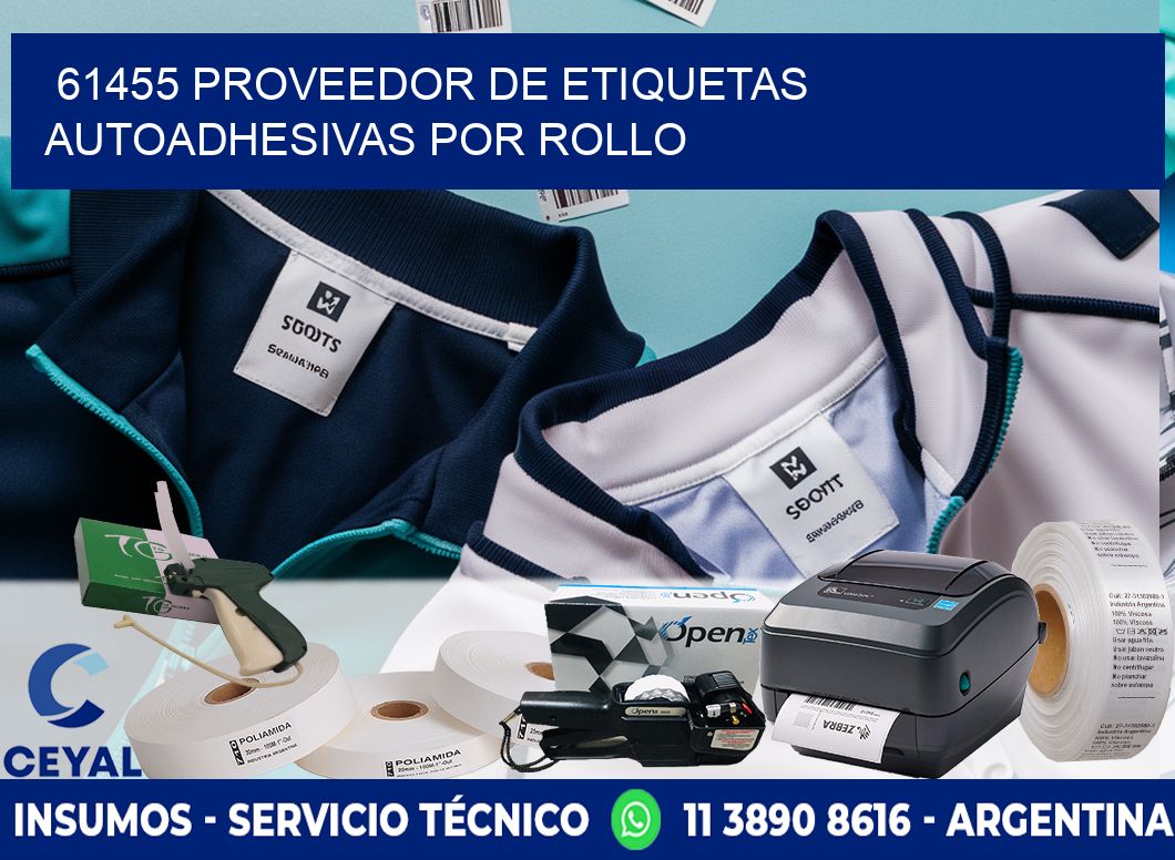 61455 proveedor de etiquetas  autoadhesivas por rollo