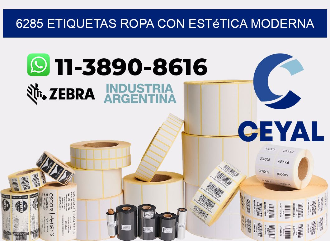 6285 Etiquetas ropa con estética moderna