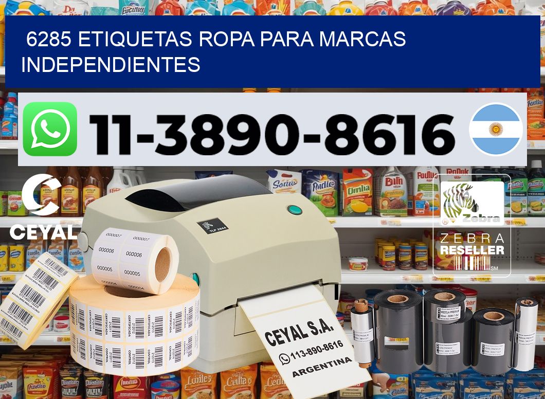 6285 Etiquetas ropa para marcas independientes