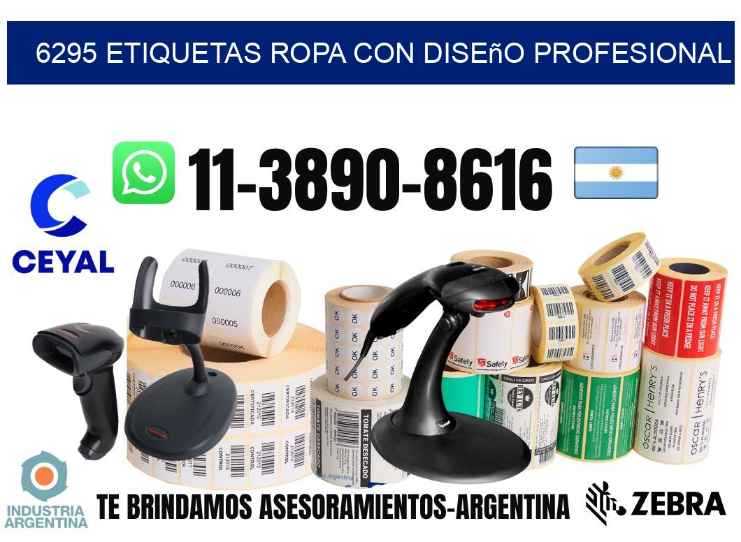 6295 Etiquetas ropa con diseño profesional