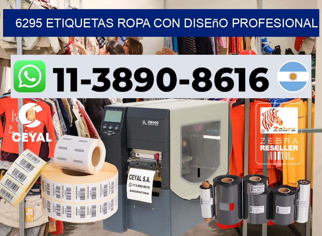 6295 Etiquetas ropa con diseño profesional
