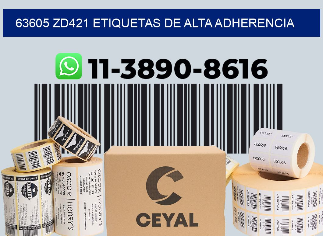63605 zd421 etiquetas de alta adherencia