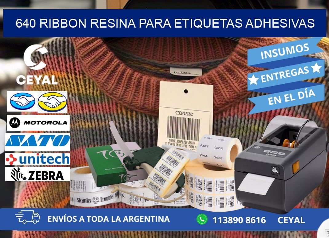 640 ribbon resina para etiquetas adhesivas