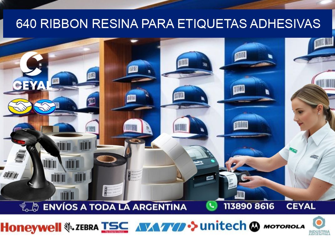 640 ribbon resina para etiquetas adhesivas