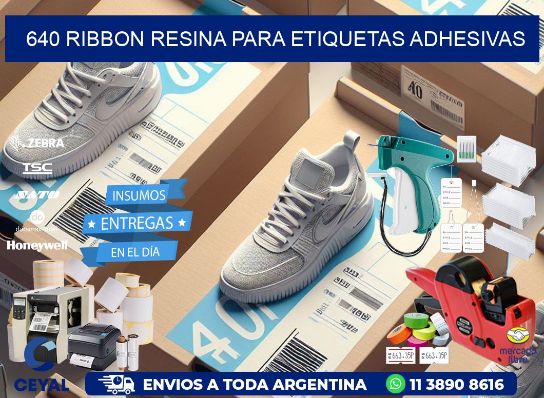 640 ribbon resina para etiquetas adhesivas