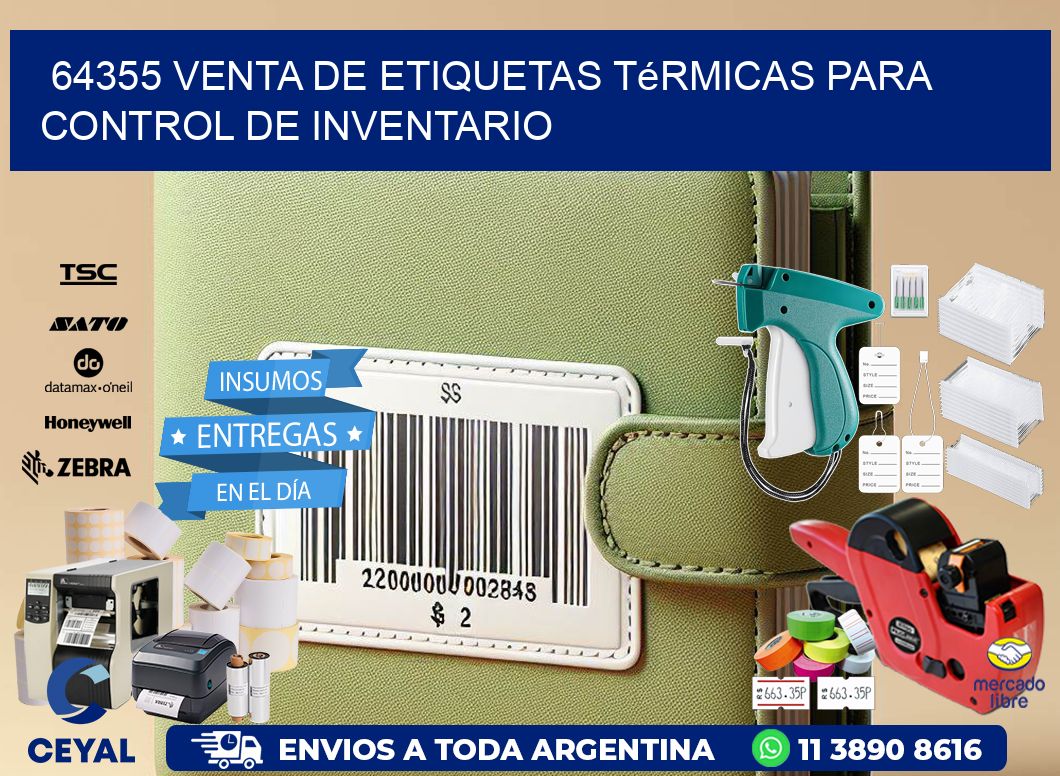 64355 venta de etiquetas térmicas para control de inventario