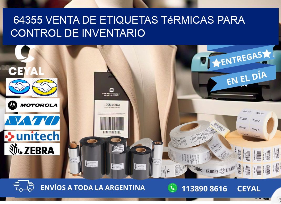 64355 venta de etiquetas térmicas para control de inventario