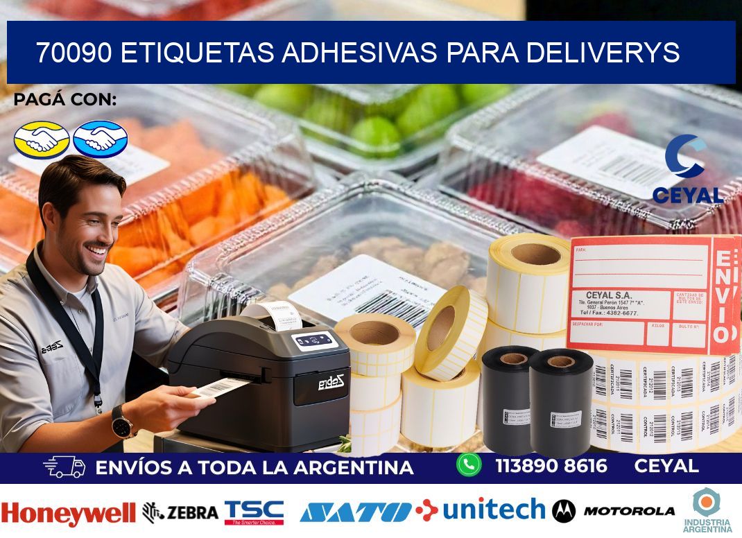 70090 etiquetas adhesivas para deliverys
