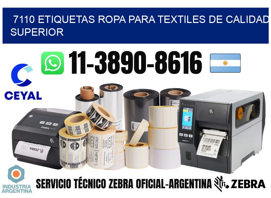 7110 Etiquetas ropa para textiles de calidad superior