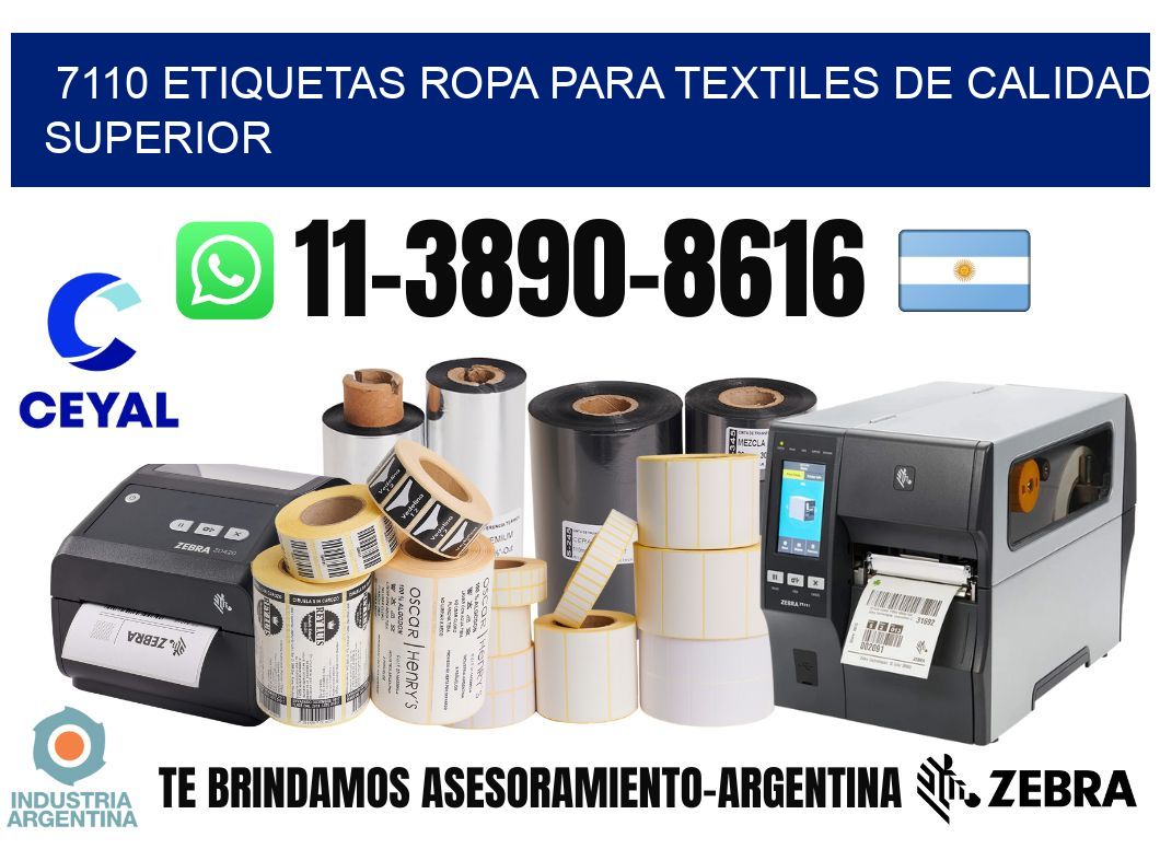 7110 Etiquetas ropa para textiles de calidad superior