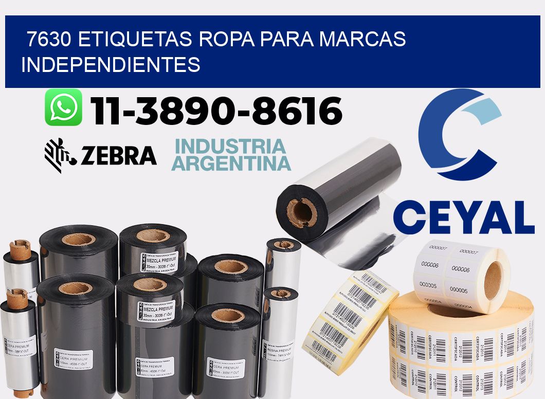 7630 Etiquetas ropa para marcas independientes