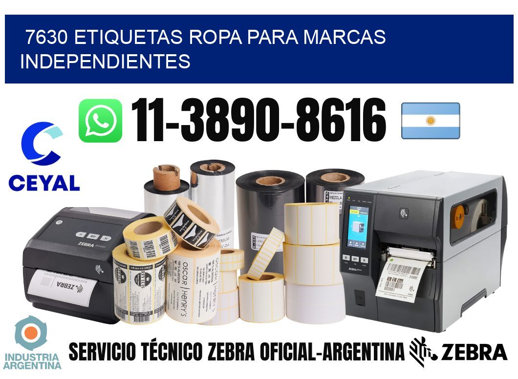 7630 Etiquetas ropa para marcas independientes